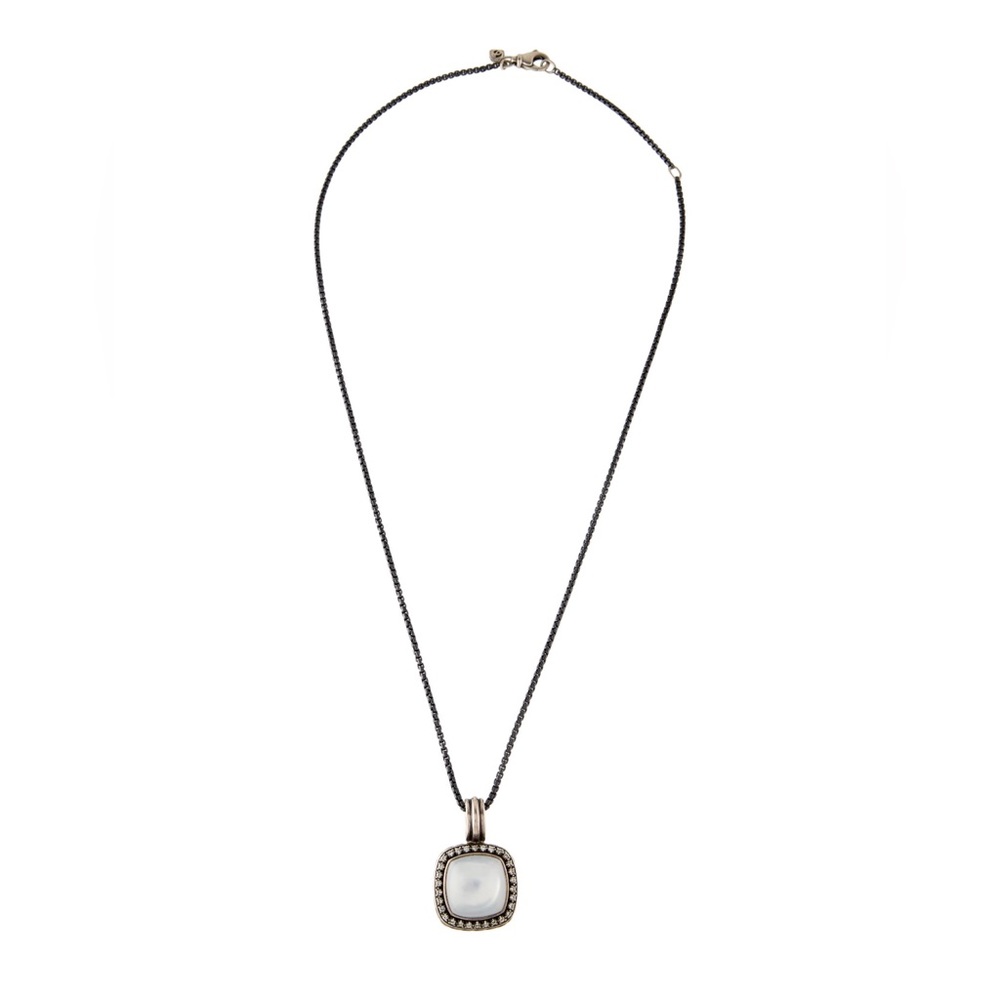 David Yurman Mother Of Pearl Doublet &
Diamond Albion Pendant Necklace 🦄 - Picture 3 of 6